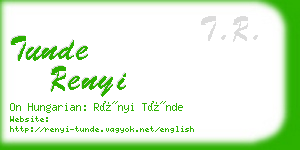 tunde renyi business card